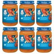 Dania dla dzieci - Gerber Obiadek bukiet warzyw z łososiem w sosie pomidorowym dla niemowląt po 6 miesiącu zgrzewka 6 x 190 g - miniaturka - grafika 1