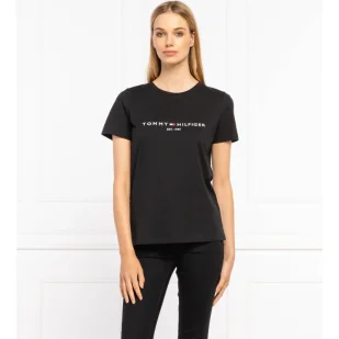 Tommy Hilfiger T-shirt | Regular Fit - Koszulki i topy damskie - miniaturka - grafika 1