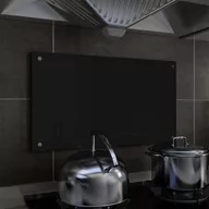 Akcesoria i części AGD - vidaXL Panel ochronny do kuchni, czarny, 70x40 cm, szkło hartowane - miniaturka - grafika 1