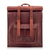 Torby na laptopy - Polski Tornister Skóra Naturalna Męski do Pracy na Laptopa Belveder BT07 - miniaturka - grafika 1