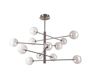 Ideal Lux - LED Żyrandol EQUINOXE 12xG4/2W/230V śr. 128,1 cm chrom/przezroczysty - Lampy sufitowe - miniaturka - grafika 1