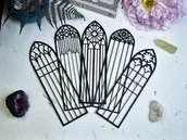 Zakładki do książek - Zakładka do książki - zestaw 5 zakładek - gotycka katedra, gotycka rozeta - miniaturka - grafika 1