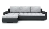 Narożniki - Narożnik rozkładany do salonu, lewy, Tokio VI, 230x155x75 cm, szary, czarny - miniaturka - grafika 1