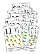 Materiały pomocnicze dla uczniów - Plansze edukacyjne A4 - Cyfry 11-20 10 kart - miniaturka - grafika 1