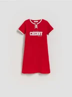 Sukienki i spódniczki dla dziewczynek - Reserved - Prążkowana sukienka - czerwony - miniaturka - grafika 1