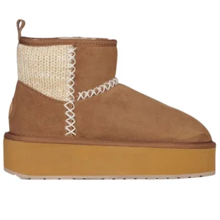 Buty Emu Australia Stinger Knit Flatform W13143CHES - brązowe - Botki damskie - miniaturka - grafika 1