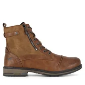 Botki męskie - Trzewiki Mustang 4157-503 Brązowy - miniaturka - grafika 1