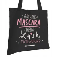 Torby i wózki na zakupy - Torba Bawełniana dla Kosmetyczki Czarna Prezent ekologiczna Trwały Nadruk - miniaturka - grafika 1