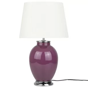 Beliani Lampa stołowa Lampka nocna ceramiczna fioletowa BRENTA 78605 - Lampy stojące - miniaturka - grafika 1