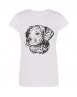 Koszulki i topy damskie - T-Shirt damski nadruk Golden Retriever Rozm.S - miniaturka - grafika 1