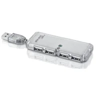 Huby USB - IBox HUB USB 2.0 4-PORTY SREBRNY IUHT008 - miniaturka - grafika 1