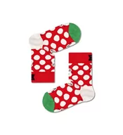 Skarpetki damskie - Happy Socks Kids Snowman Sock, kolorowe i zabawne, Skarpety dla dzieci, Zielony-Czerwony-Biały (2-3Y) - miniaturka - grafika 1