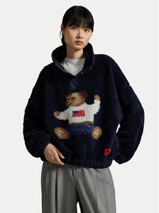 Polo Ralph Lauren Polar 211971768001 Granatowy Relaxed Fit - Bluzy damskie - miniaturka - grafika 1