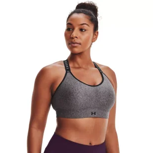 Biustonosz sportowy Under Armour Infinity Mid Heather Cover - Bielizna sportowa damska - miniaturka - grafika 3