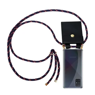 Łańcuszek Pokrowiec Do Samsung Galaxy A51 4G / M40s w NIEBIESKO CZERWONO BIAŁY W KROPKI Etui Obudowa Case Cover Ochronny Cadorabo - Etui i futerały do telefonów - miniaturka - grafika 1