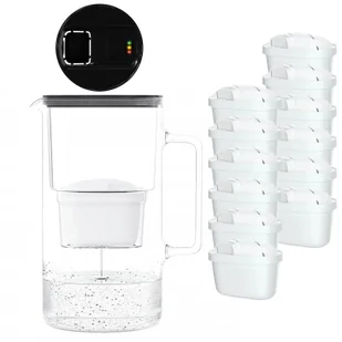Wessper FutureFlow AquaMax Czarny dzbanek filtrujący z licznikiem 3l [12 wkładów] - Dzbanki filtrujące - miniaturka - grafika 1