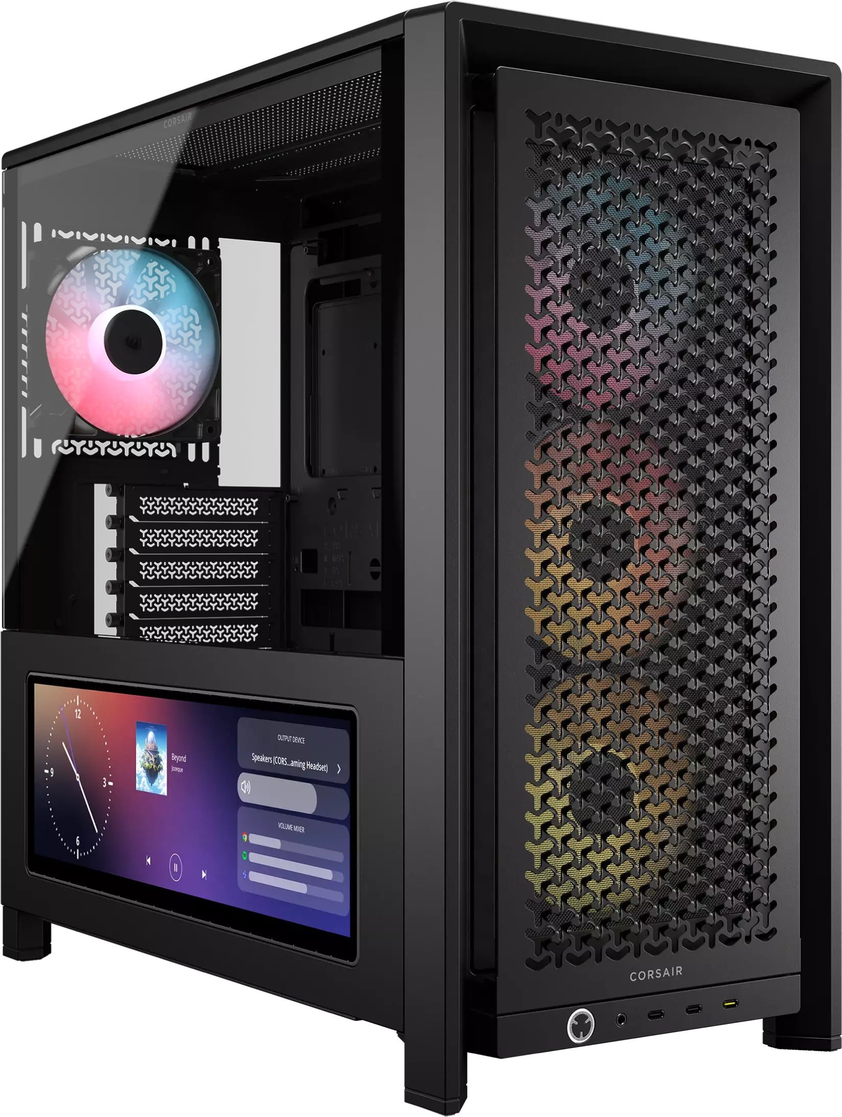 CORSAIR Obudowa Midi FRAME 4000D LCD RS ARGB Mid-Tower, Black CC-9011326-WW