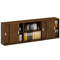 Zestawy mebli biurowych - B2B Partner Zestaw szaf MIRELLI, Typ II - orzech 437540 - miniaturka - grafika 1