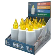 Lampiony i znicze - Wkłady Do Zniczy Led Grande Milo 12 Sztuk Żółte - miniaturka - grafika 1