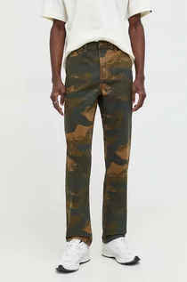 Spodnie męskie - Vans spodnie męskie kolor zielony w fasonie chinos - grafika 1