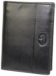 Portfel Męski Skórzany EL FORREST Skóra Bydlęca Duży Pionowy Bez Zapięcia Dwa Skrzydełka RFID CZARNY 896 61 13 x 10 x 3 [cm] - Portfele - miniaturka - grafika 1