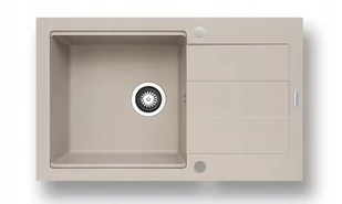 Pyramis Zlewozmywak Sparta PLUS LUX 78x48 1b1d beż piaskowy - Zlewozmywaki - miniaturka - grafika 1