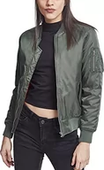 Kurtki damskie - Urban Classic Basic damska kurtka bomberka, zielony (oliwka 176), XL - miniaturka - grafika 1