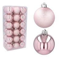 Bombki - Bombki choinkowe różowa komplet 36 sztuk nietłukące się 5 cm - miniaturka - grafika 1