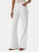 Spodnie damskie - Tommy Hilfiger Jeansy WW0WW49655 Biały Flare Fit - miniaturka - grafika 1