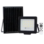 Lampy ogrodowe - Lampa solarna ogrodowa Norla SLR-42563-50W Italux LED 50W 4000K IP65 czarna - miniaturka - grafika 1