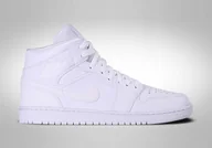 Buty sportowe męskie - Nike Air Jordan 1 Retro MID Triple White 2.0 Eur 42 Us 8,5 - miniaturka - grafika 1