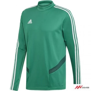 Koszulki męskie - Adidas TIRO19 TR TOP bluza, pogrubiona zielona/biała, XS DW4799 - grafika 1