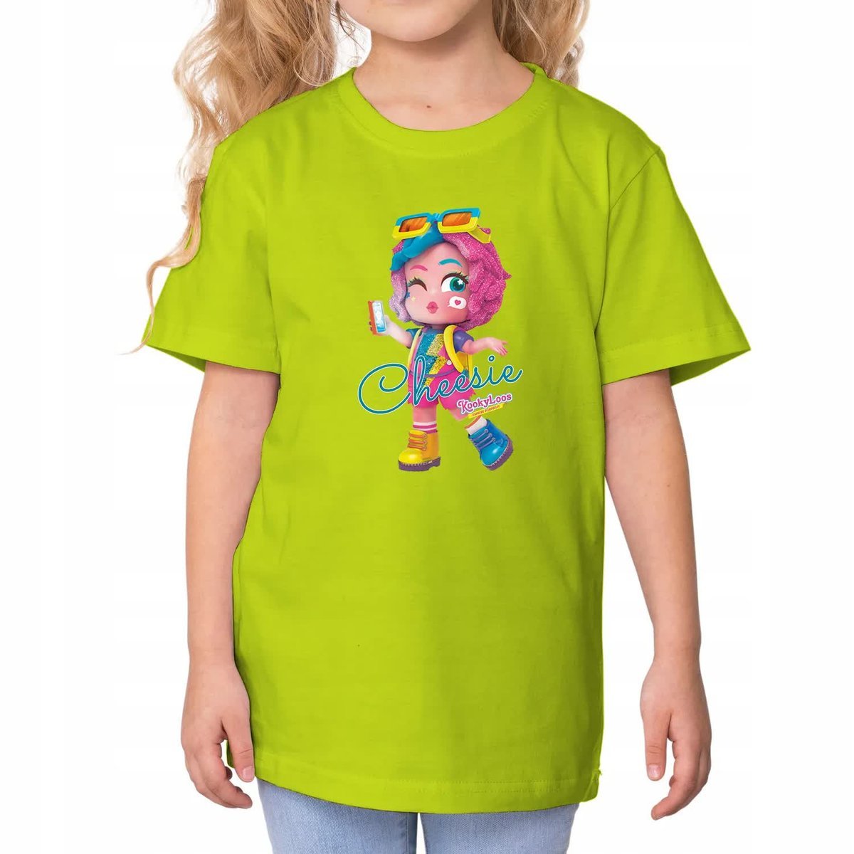 KOSZULKA LIMONKOWA Dziecięca Bawełniana KOOKYLOOS CHEESIE WZORY - 146