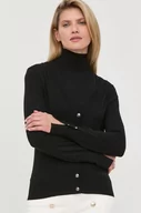 Swetry damskie - Guess kardigan damski kolor czarny lekki - miniaturka - grafika 1
