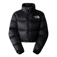 Kurtki i kamizelki sportowe damskie - Kurtka The North Face Nuptse Short Jacket 0A5GGEKX71 - czarna - miniaturka - grafika 1
