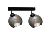 Lampy sufitowe - KET Loftowa LAMPA wisząca KET1245 skandynawska OPRAWA szklany ZWIS kaskada czarna złota KET1245 - miniaturka - grafika 1