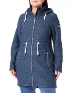 Płaszcze damskie - bridgeport Damski płaszcz polarowy Fraully, Niebiesko-szary melanż, L - miniaturka - grafika 1