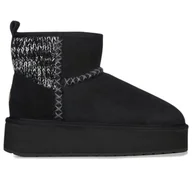 Botki damskie - Buty Emu Australia Stinger Knit Flatform W13143BLAK - czarne - miniaturka - grafika 1