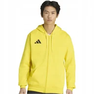 Bluzy męskie - Bluza męska z kapturem rozpinana Adidas Entrada 26 bawełna żółta r.XL - miniaturka - grafika 1