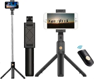 Selfie stick, statyw do selfie stick z uchwytem na telefon komórkowy, z bezprzewodowym pilotem zdalnego sterowania - Selfie stick - miniaturka - grafika 1