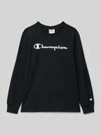 Koszulki dla chłopców - Bluzka z długim rękawem o kroju regular fit z nadrukiem z logo - miniaturka - grafika 1