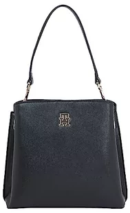 Tommy Hilfiger Damskie TH Ponadczasowe torby kubełkowe, czarne, OS, Czarny - Torebki damskie - miniaturka - grafika 1