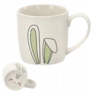 Kubki dla dzieci - Kubek dla dzieci CERAMICZNY zające uszy MIŁY 270 ml - miniaturka - grafika 1