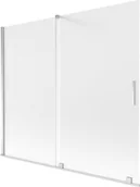 Parawany nawannowe - Mexen Velar parawan nawannowy 2-skrzydłowy rozsuwany 180 x 150 cm, szron, chrom - 896-180-000-31-01 - miniaturka - grafika 1