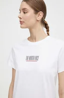 Koszulki sportowe damskie - The North Face t-shirt bawełniany damski kolor biały NF0A87E9FN41 - miniaturka - grafika 1
