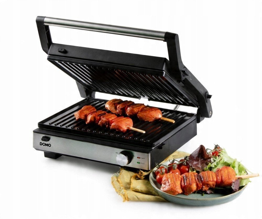 DOMO DO9287G czarny 166 W grill elektryczny rozkładany + gofrownica