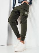Spodnie męskie - Spodnie męskie bojówki zielone Dstreet UX4162 - miniaturka - grafika 1