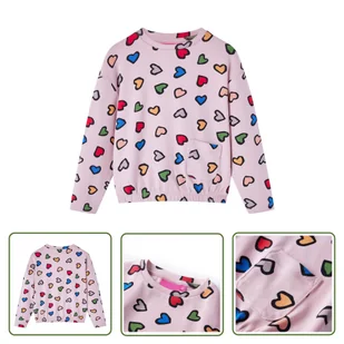 Bluza dziecięca - różowa - 128 - Bluza Dla Dziecka - Bluzy dla dziewczynek - miniaturka - grafika 1