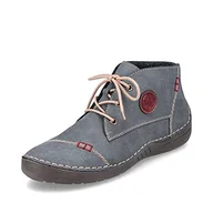 Moda i Uroda OUTLET - Rieker Damskie wygodne buty 52540, damskie półbuty sznurowane, niebieski 14, 40 EU - miniaturka - grafika 1
