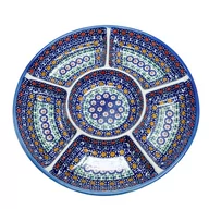 Miski i półmiski - Ceramiczna półmisek dzielony Ceramika Bolesławiec - miniaturka - grafika 1